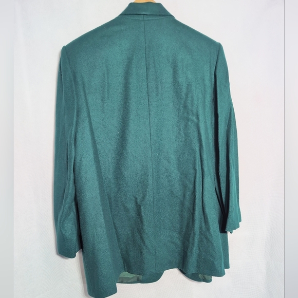 Vintage C.D. Daniels Sz 20W Emerald Green Wool Blazer - Picture 4 of 6